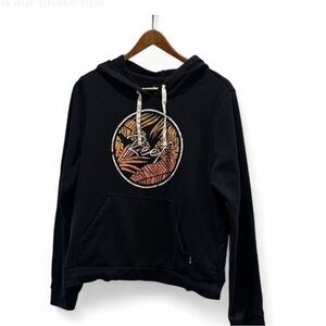 Reef | Women’s Black & Orange Hoodie with Graphic Design | M